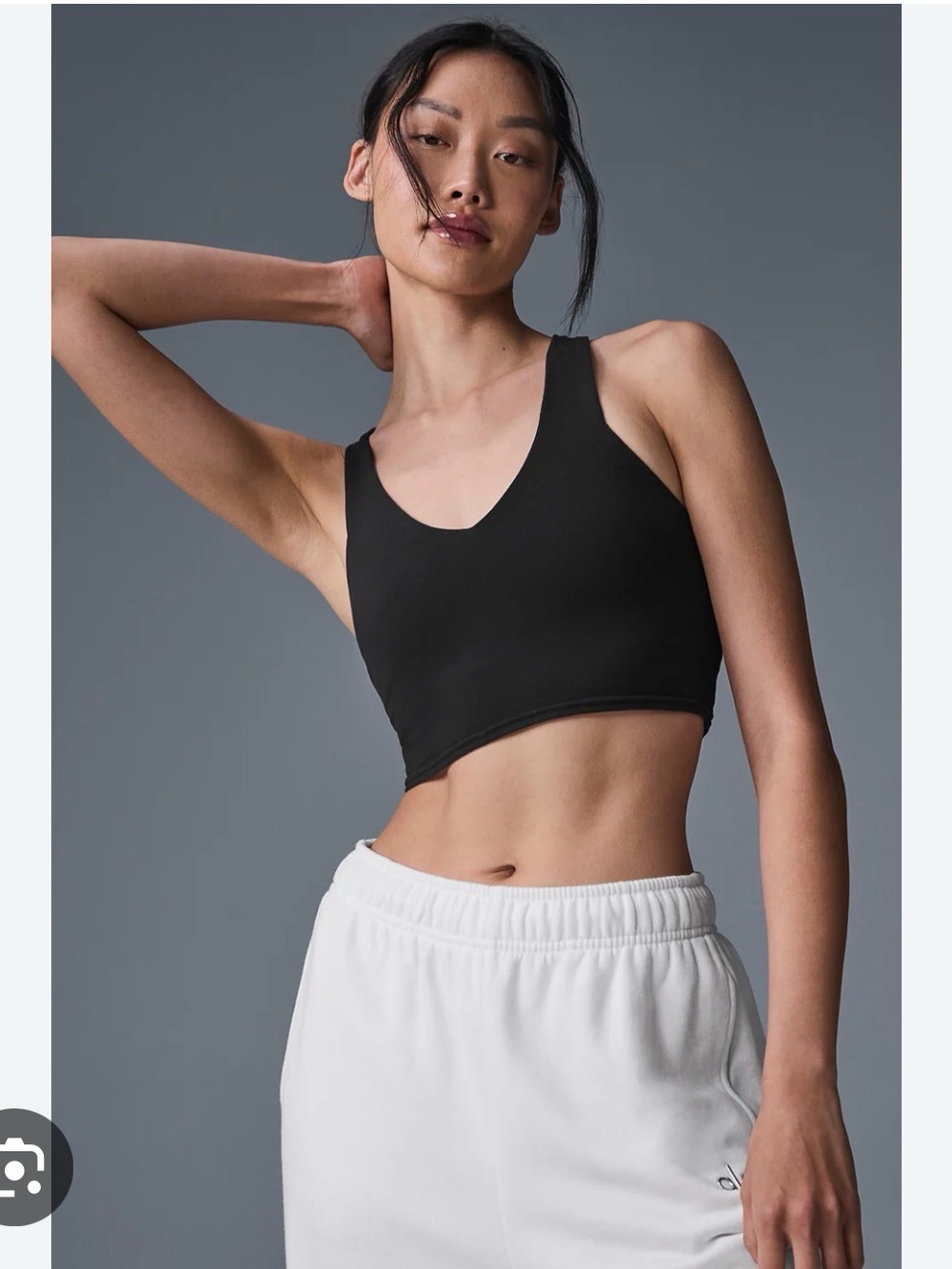 ALO Yoga Black Seamless Scoop Sports Bra